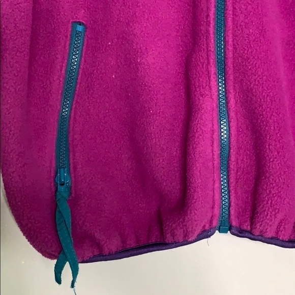 Vintage Columbia Saved By The Bell 1990 purple magenta fleece zip up pullover - Picture 7 of 8